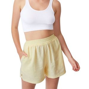 NWT Cotton On Yellow Linen Shorts w/ Elastic Waist
